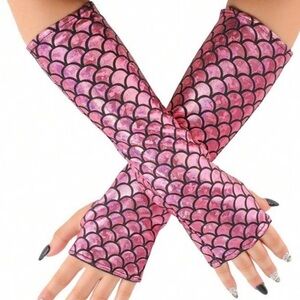 Mermaid Scale Purple Arm Warmers